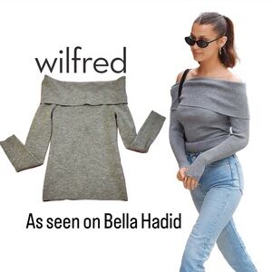 Wilfred Aritzia • Croquis Off-the-shoulder sweater • Size S (Yarn made in Italy)